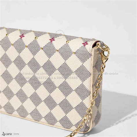 lv felicie azur|Félicie Pochette Damier Azur Canvas .